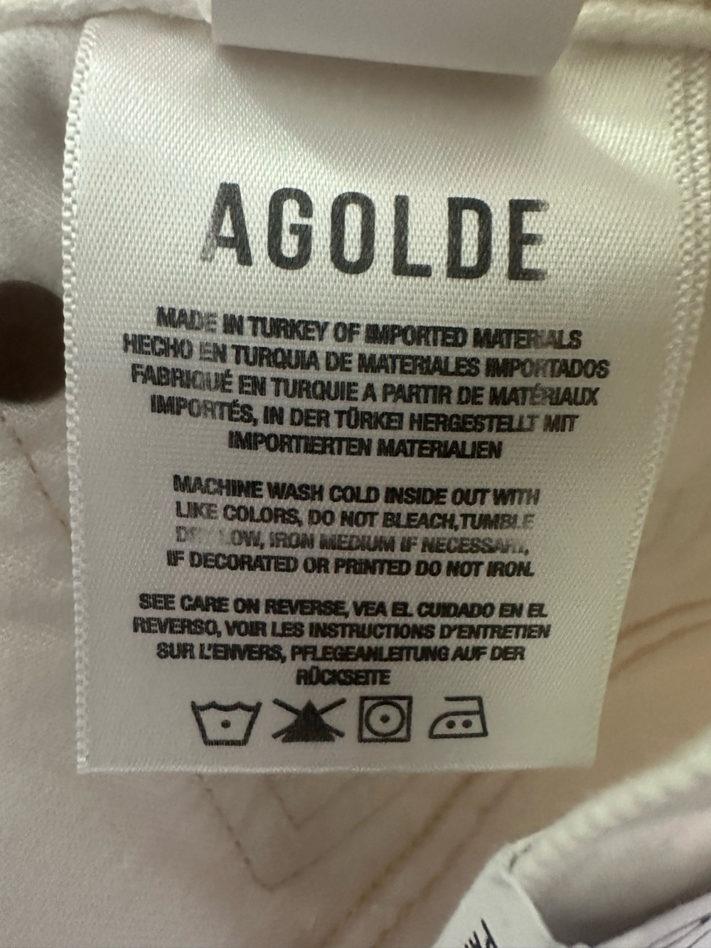 AGOLDE Panna Cotta Parker Long Jean Shorts - Picture 7 of 8